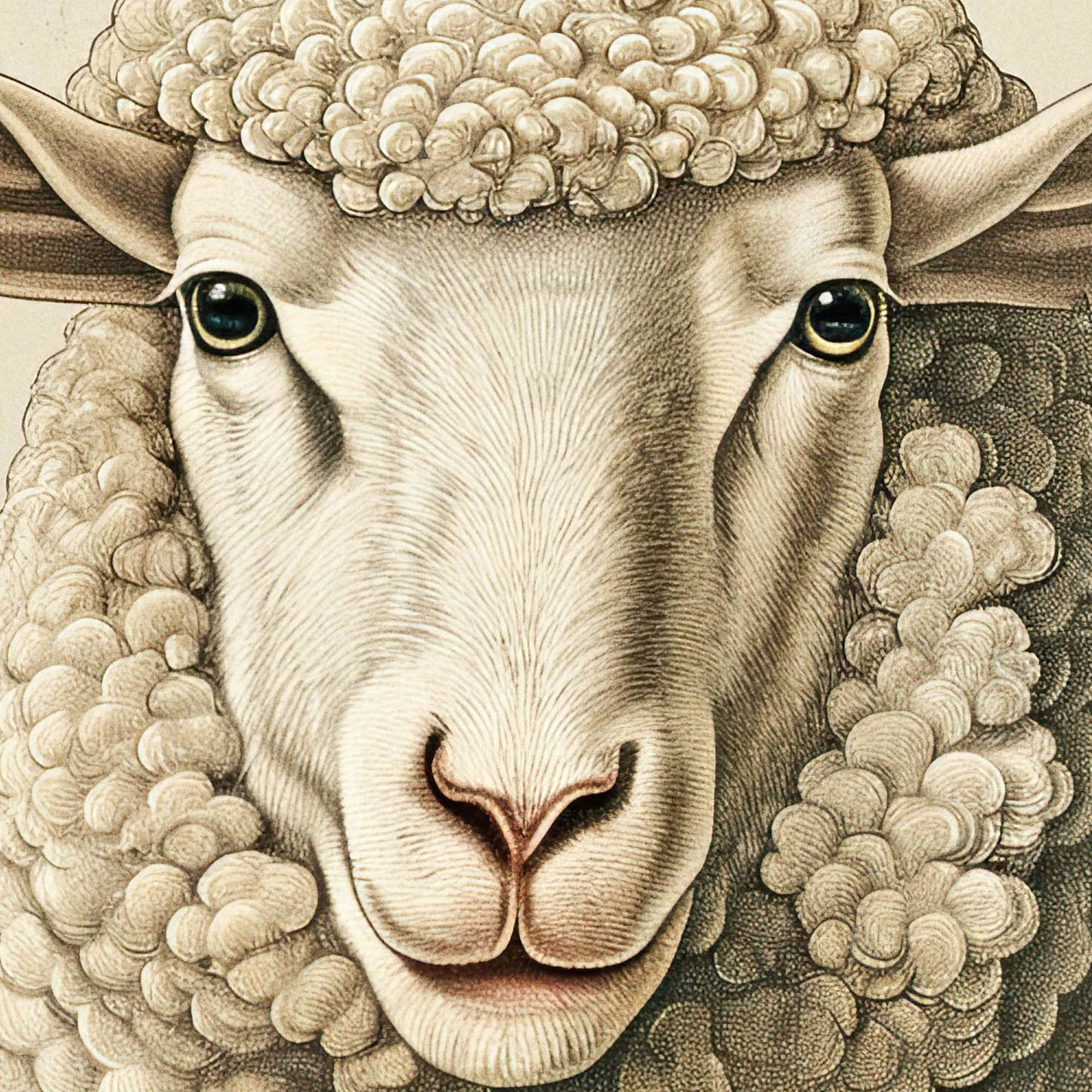 »Sheep« zoologisk vintageposter