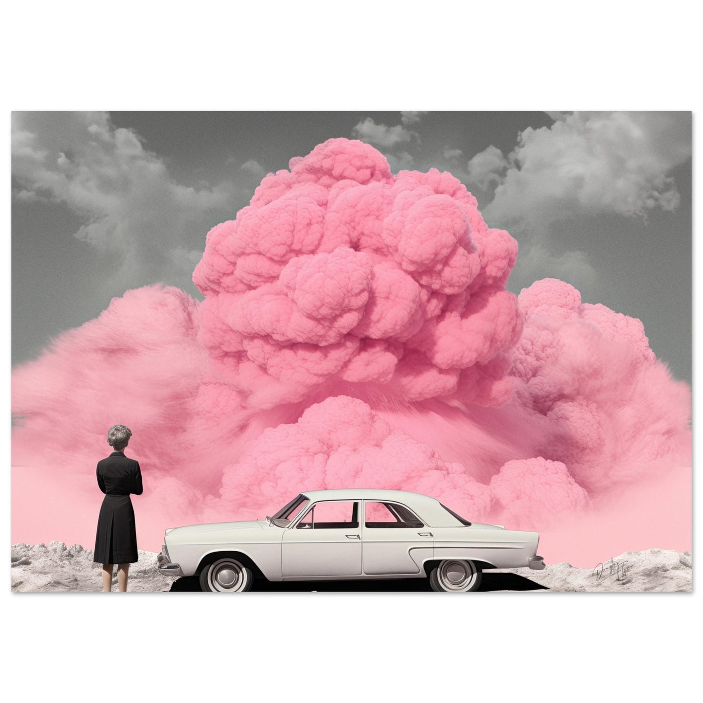 Woman and Pink Cloud