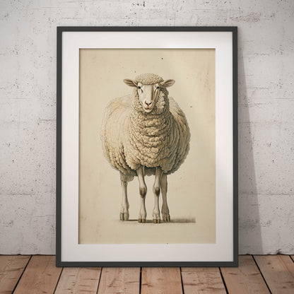 »Sheep« zoologisk vintageposter