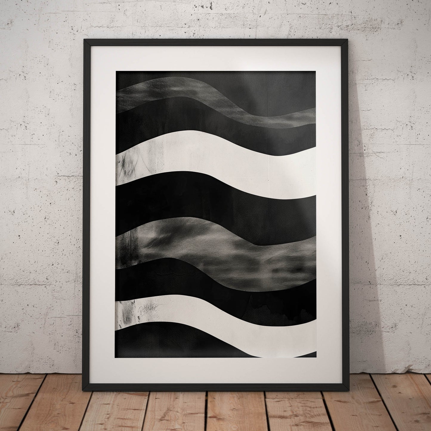 »Waves Abstract«, poster med abstrakta former