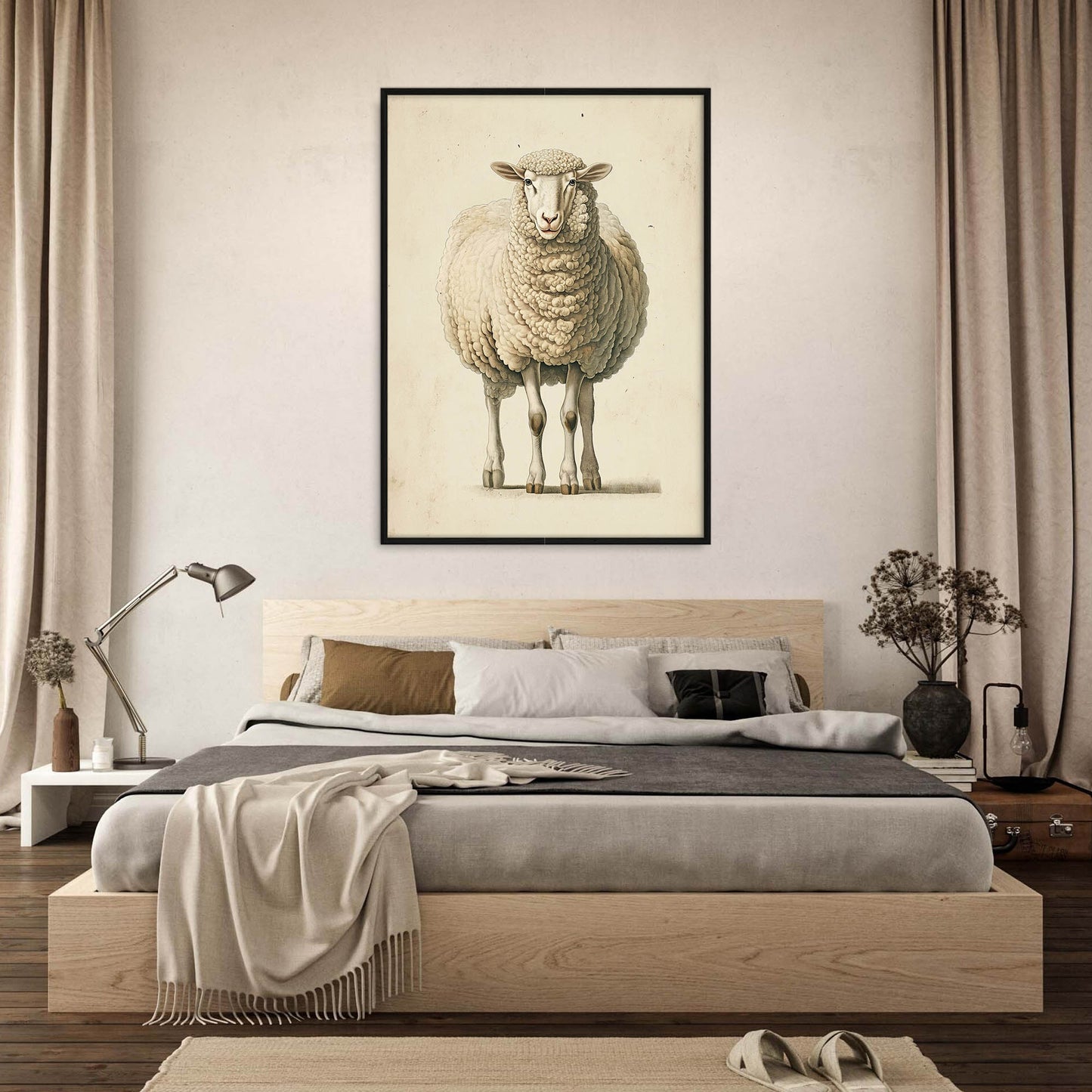 »Sheep« zoologisk vintageposter