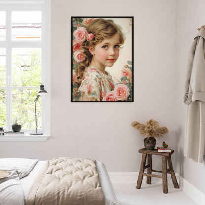 »Blonde Flower Girl « poster