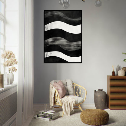 »Waves Abstract«, poster med abstrakta former