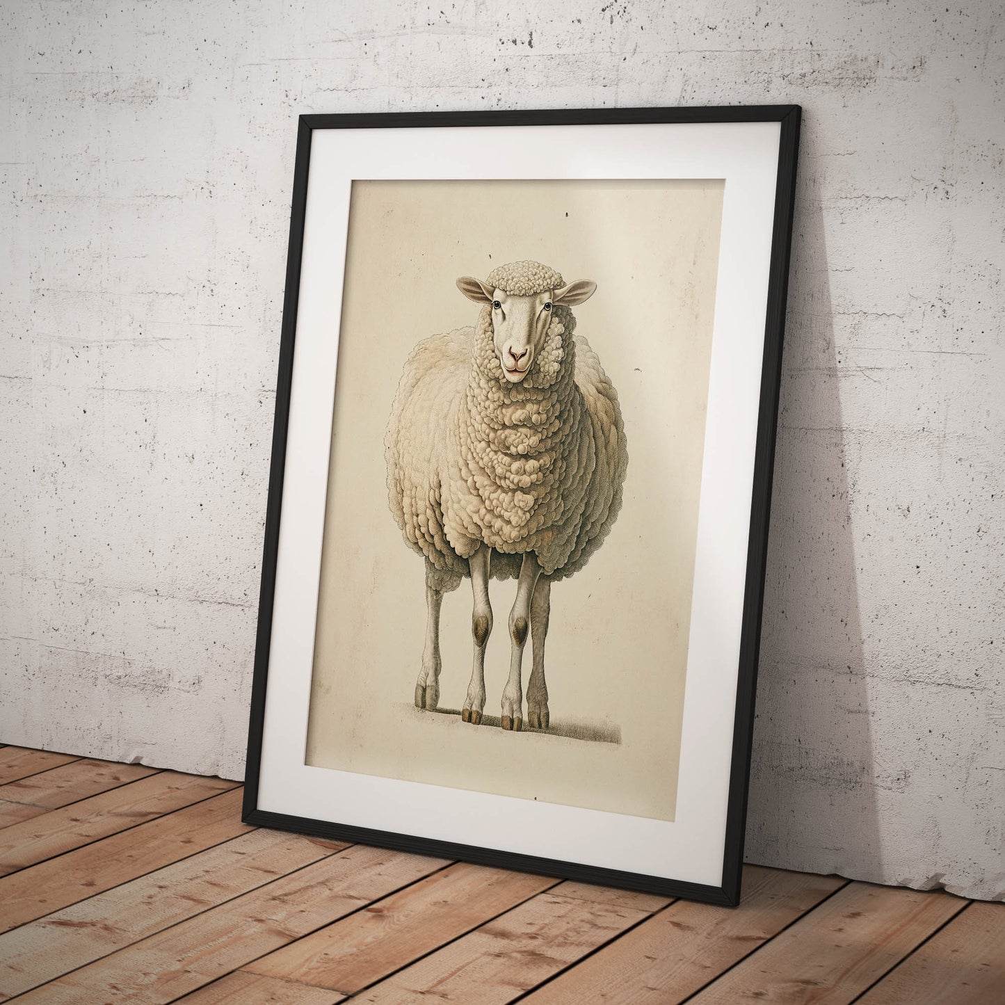 »Sheep« zoologisk vintageposter