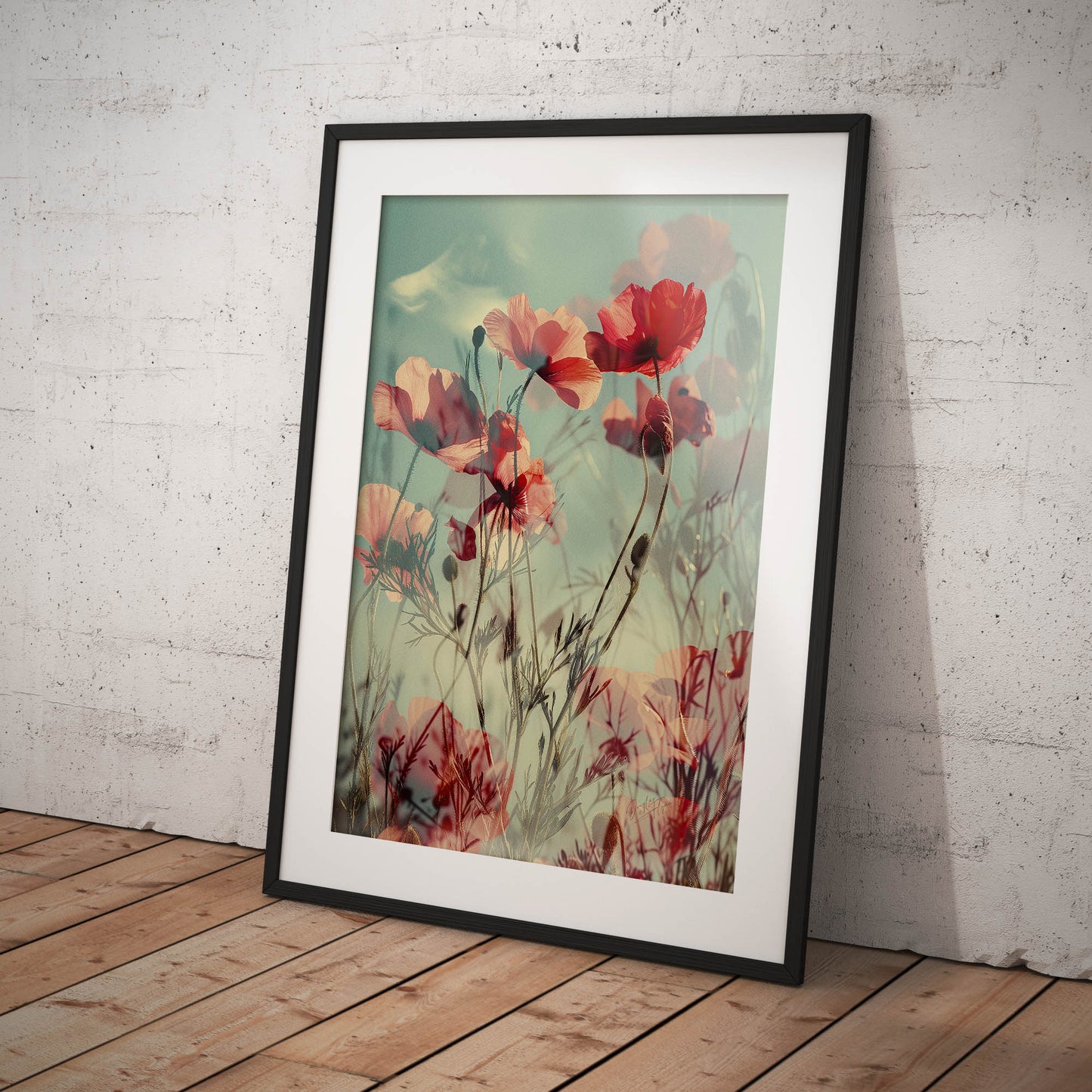 »Blooms in Motion«, poster i fri fotografisk stil