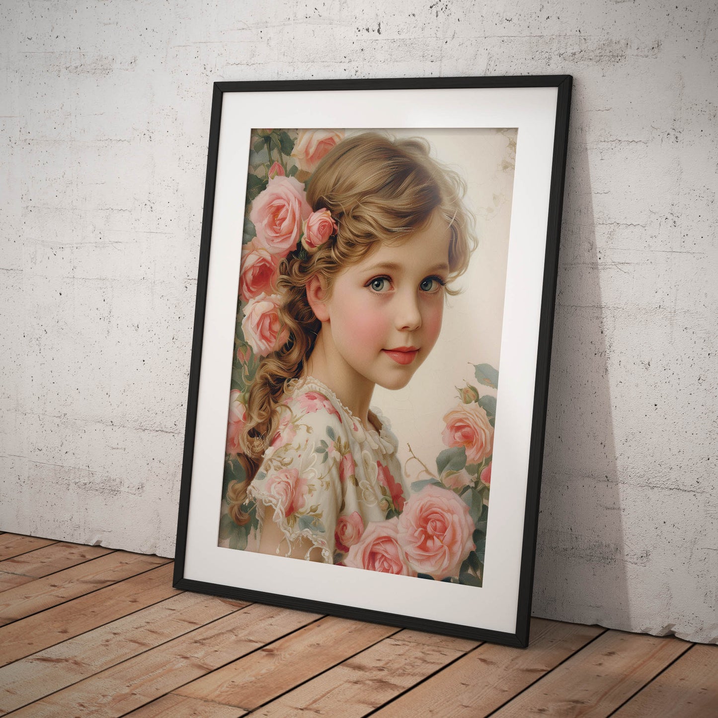 »Blonde Flower Girl « poster