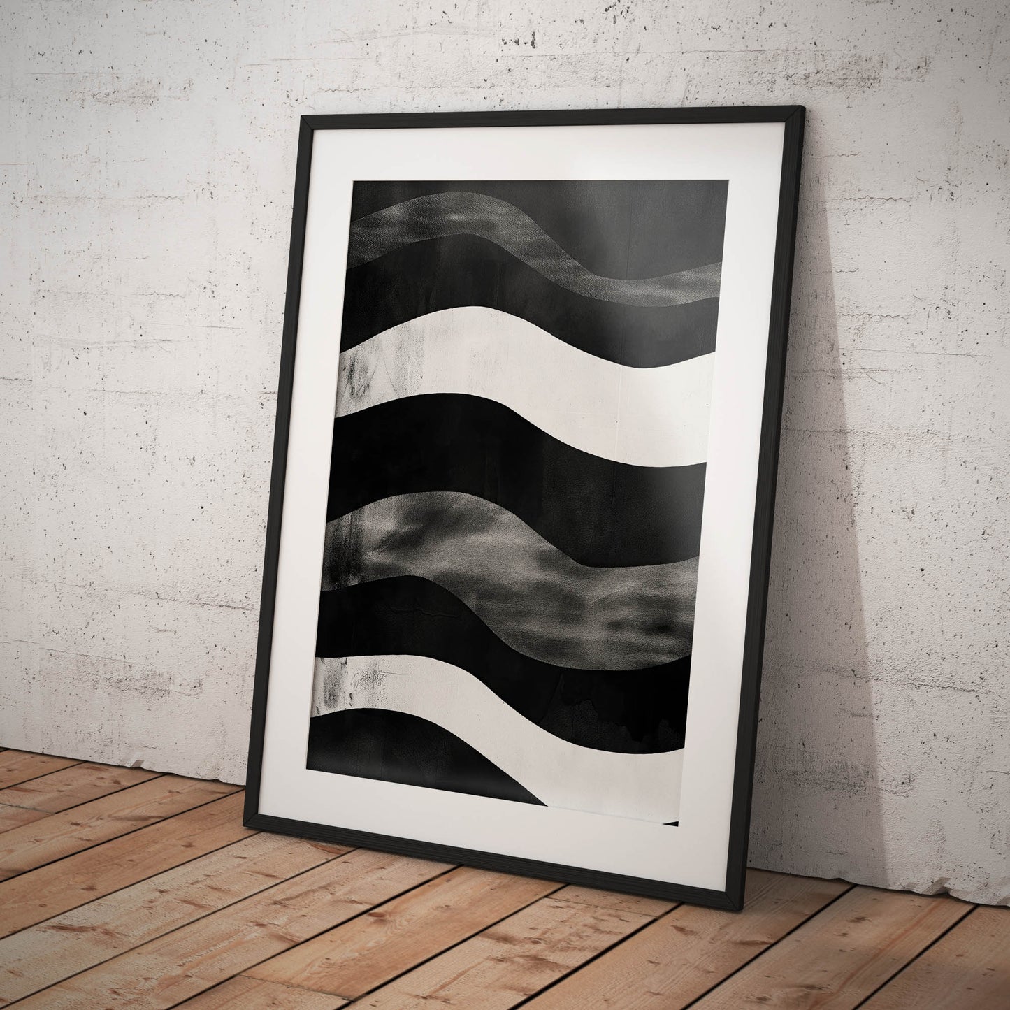 »Waves Abstract«, poster med abstrakta former