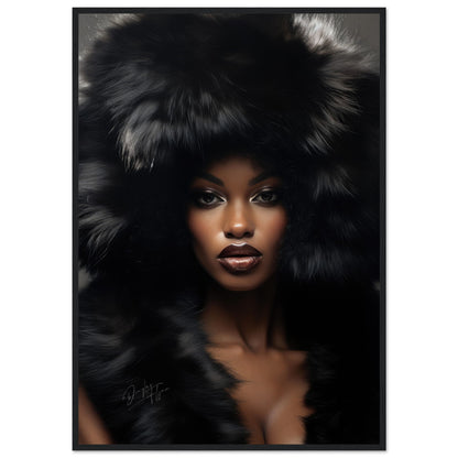 »Elegant Lady with Black Fur 1«