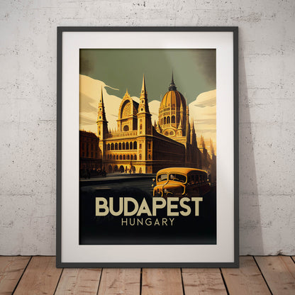 »Budapest, travel poster no 2« retro poster