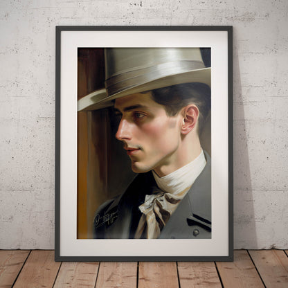 »Dashing Hat Man«retro poster