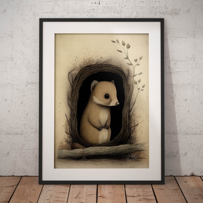 »Dormouse Huddle And Ponder« retro poster