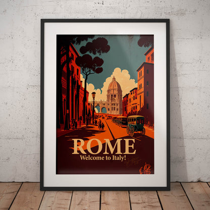 »Rome, travel poster no 3« retro poster