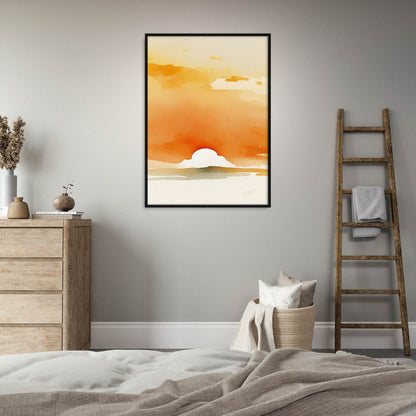 »Sunset Aquarel« retro poster