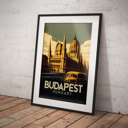 »Budapest, travel poster no 2« retro poster