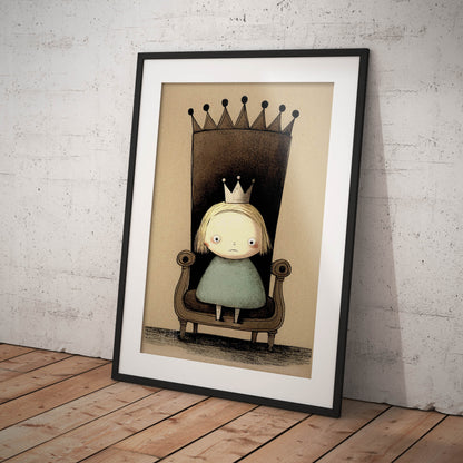 »Grumpy Little Princess« retro poster