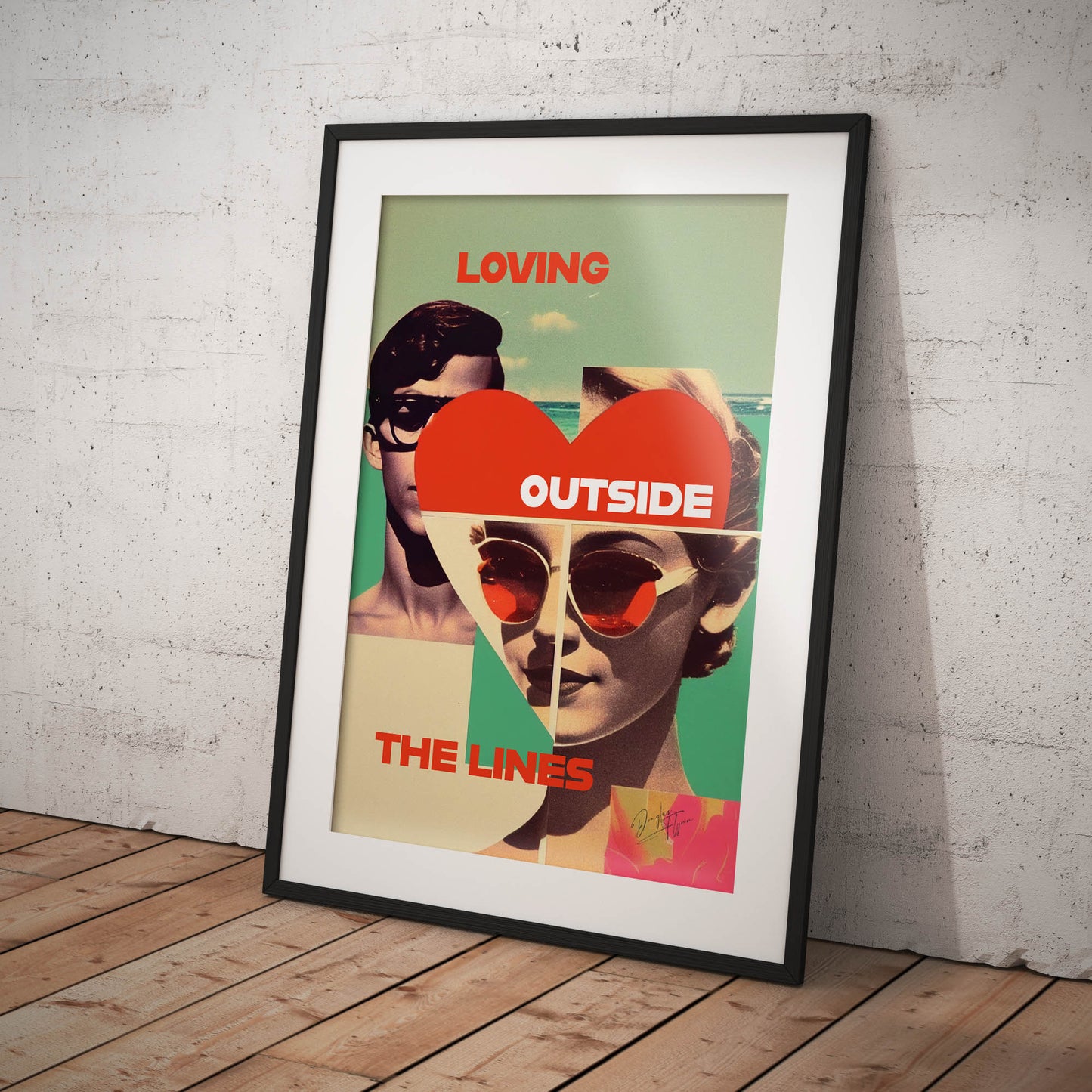 »Loving Outside the Lines«retro poster