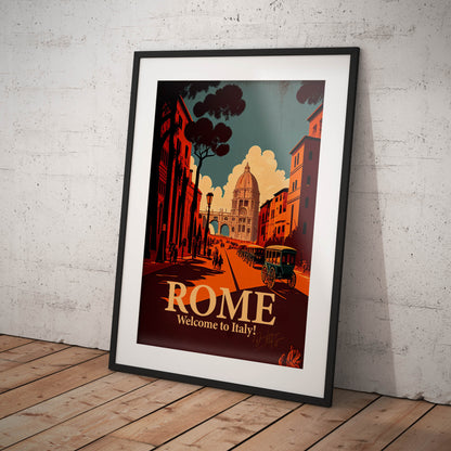 »Rome, travel poster no 3« retro poster