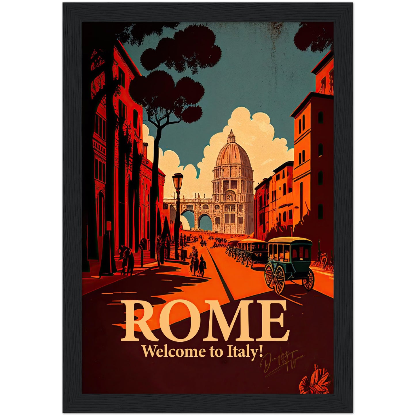 »Rome, travel poster no 3« retro poster