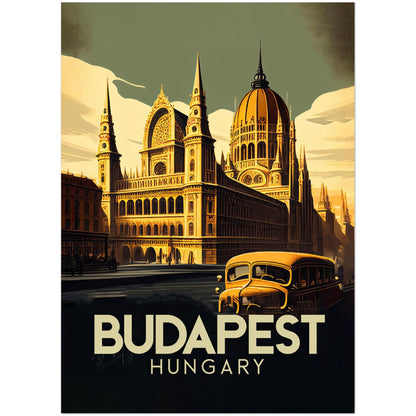 »Budapest, travel poster no 2« retro poster