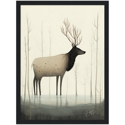 »Deer Graze And Daydream« retro poster