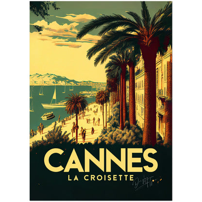 »Cannes, travel poster no 2« retro poster