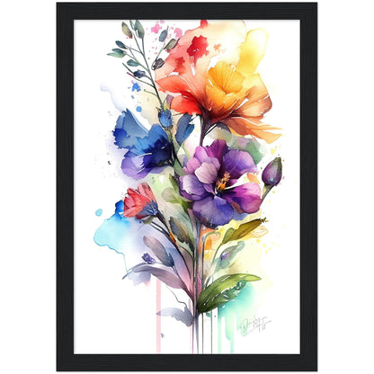 »Whimsical Floral Wonders« retro poster