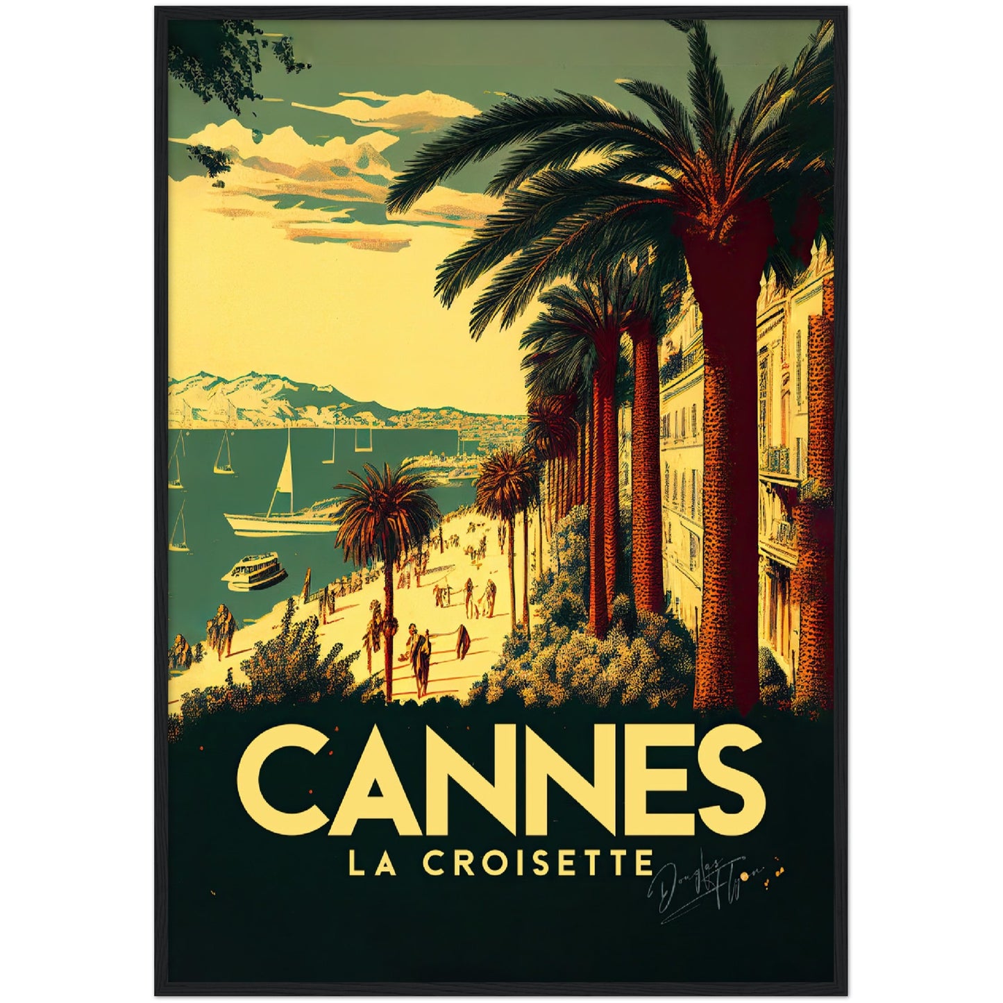 »Cannes, travel poster no 2« retro poster