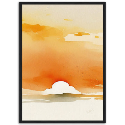 »Sunset Aquarel« retro poster