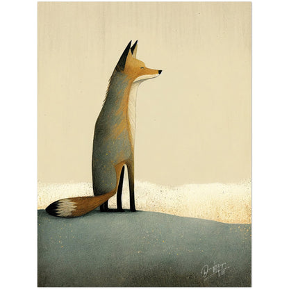 »Fox Lurk and Meditate« retro poster