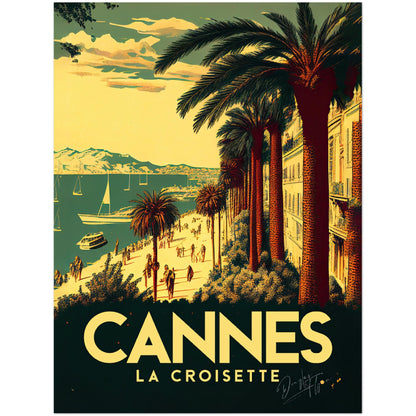 »Cannes, travel poster no 2« retro poster