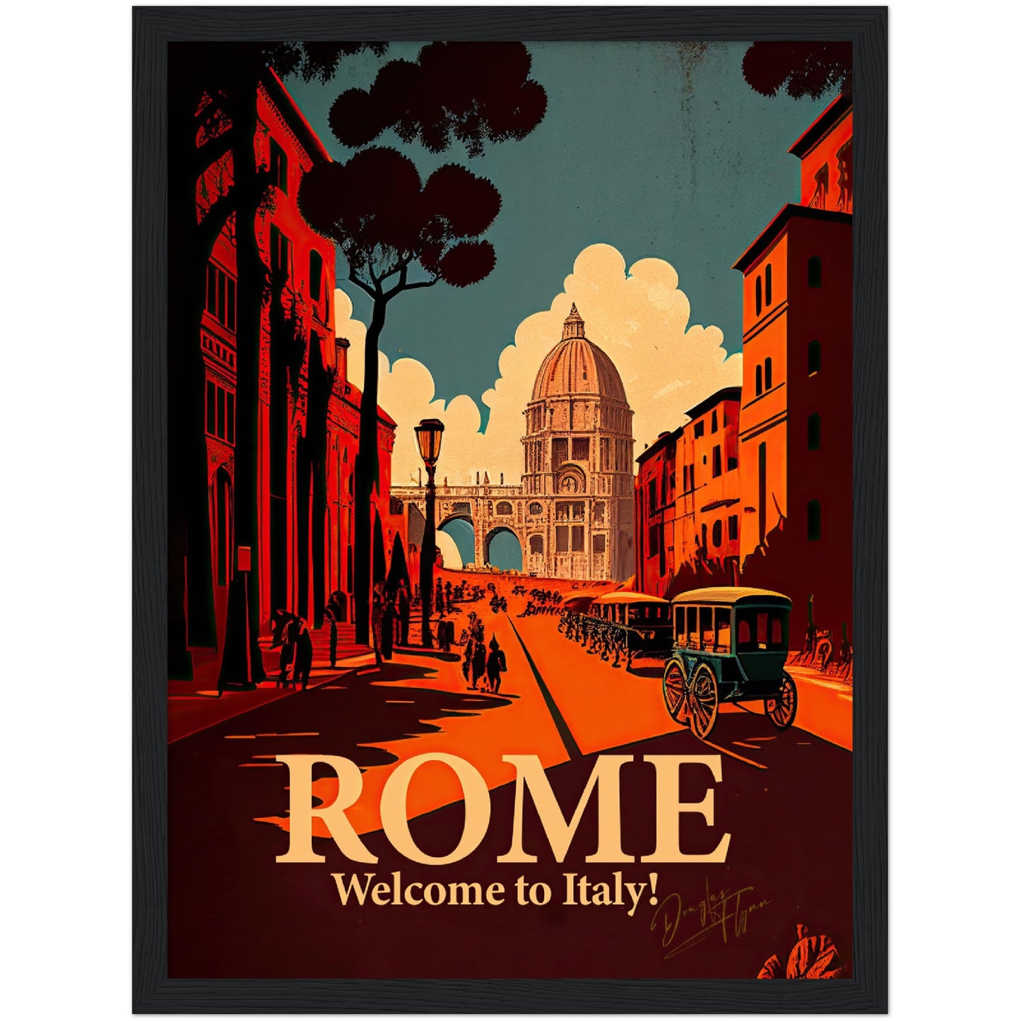 »Rome, travel poster no 3« retro poster