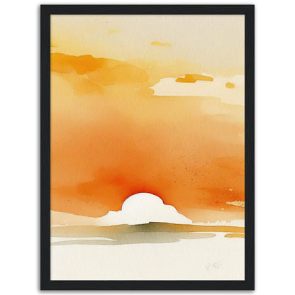 »Sunset Aquarel« retro poster