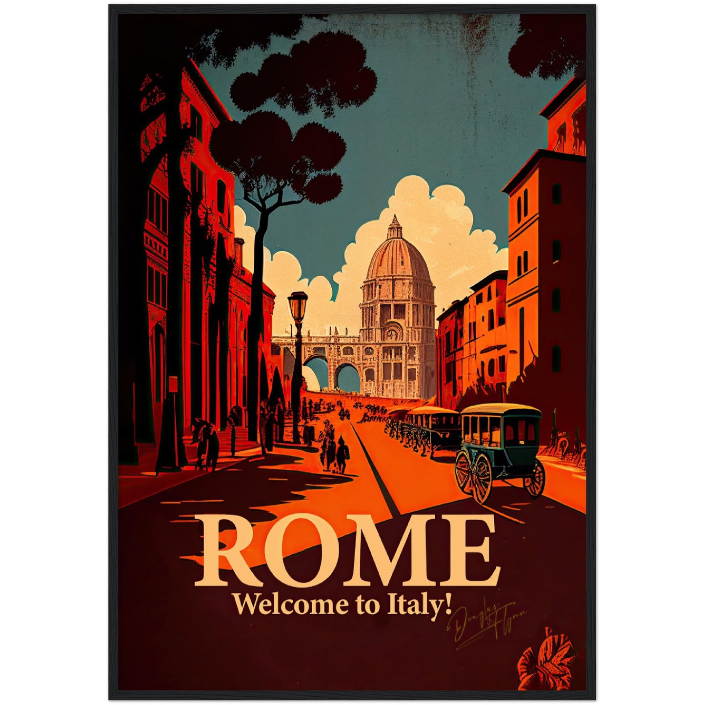 »Rome, travel poster no 3« retro poster