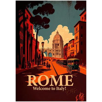 »Rome, travel poster no 3« retro poster