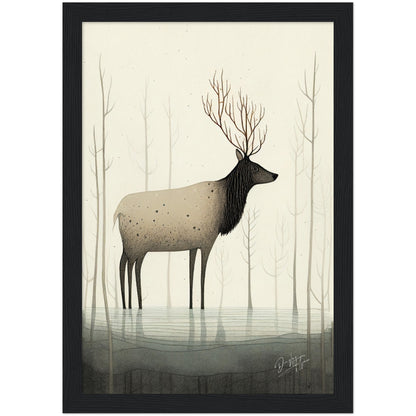 »Deer Graze And Daydream« retro poster