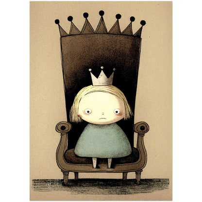 »Grumpy Little Princess« retro poster