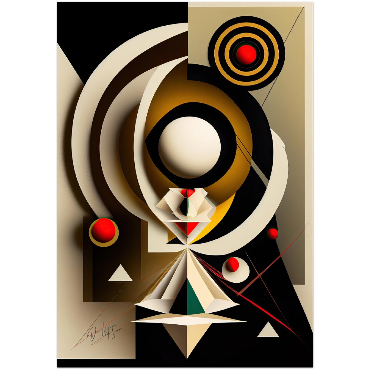 »Spirited Abstraction« retro poster