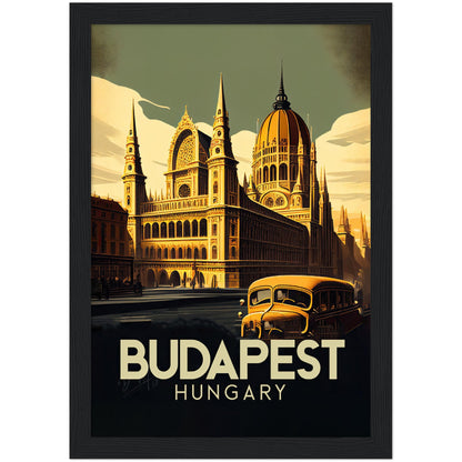 »Budapest, travel poster no 2« retro poster