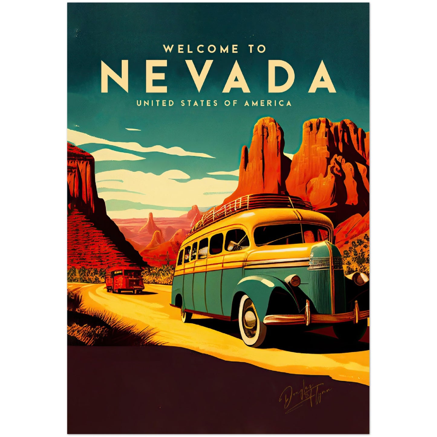 »Nevada, travel poster no 2« retro poster