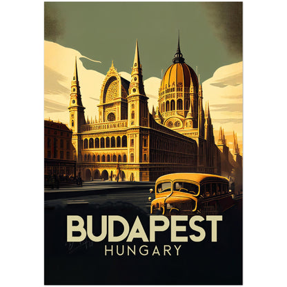 »Budapest, travel poster no 2« retro poster