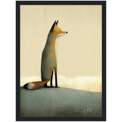 »Fox Lurk and Meditate« retro poster