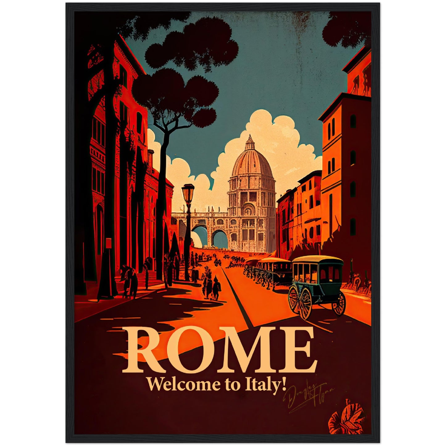 »Rome, travel poster no 3« retro poster