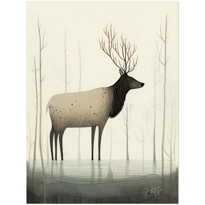 »Deer Graze And Daydream« retro poster