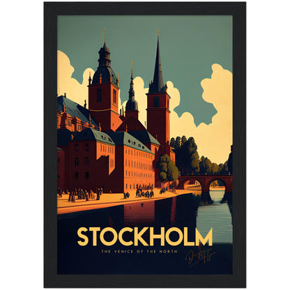 »Stockholm, travel poster« retro poster