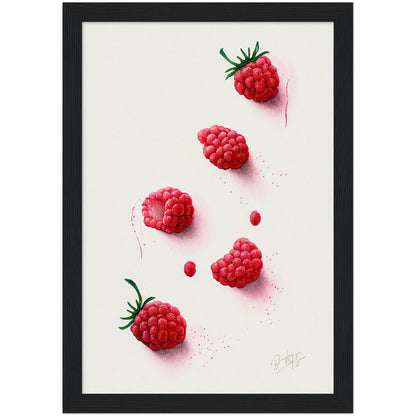 »Rasberries Watercolor Moods« retro poster