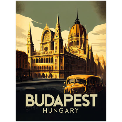 »Budapest, travel poster no 2« retro poster