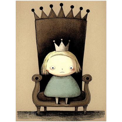 »Grumpy Little Princess« retro poster